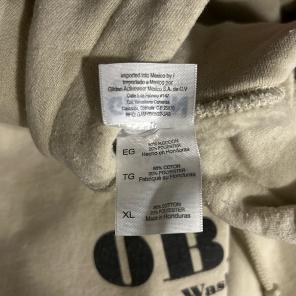 Vintage Obama 2009 Presidential Cream Hoodie Sweatshirt XL Inauguration Dreamer - Picture 9 of 14